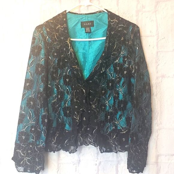 NABI Lace Evening Jacket Blazer - Picture 1 of 5